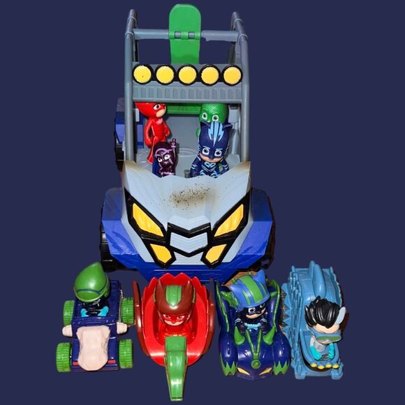 PJ Masks Off Roader Rescue Vehicle Catboy, Owlett, Gekko Figures Dinosaur Cars # - Picture 3 of 6
